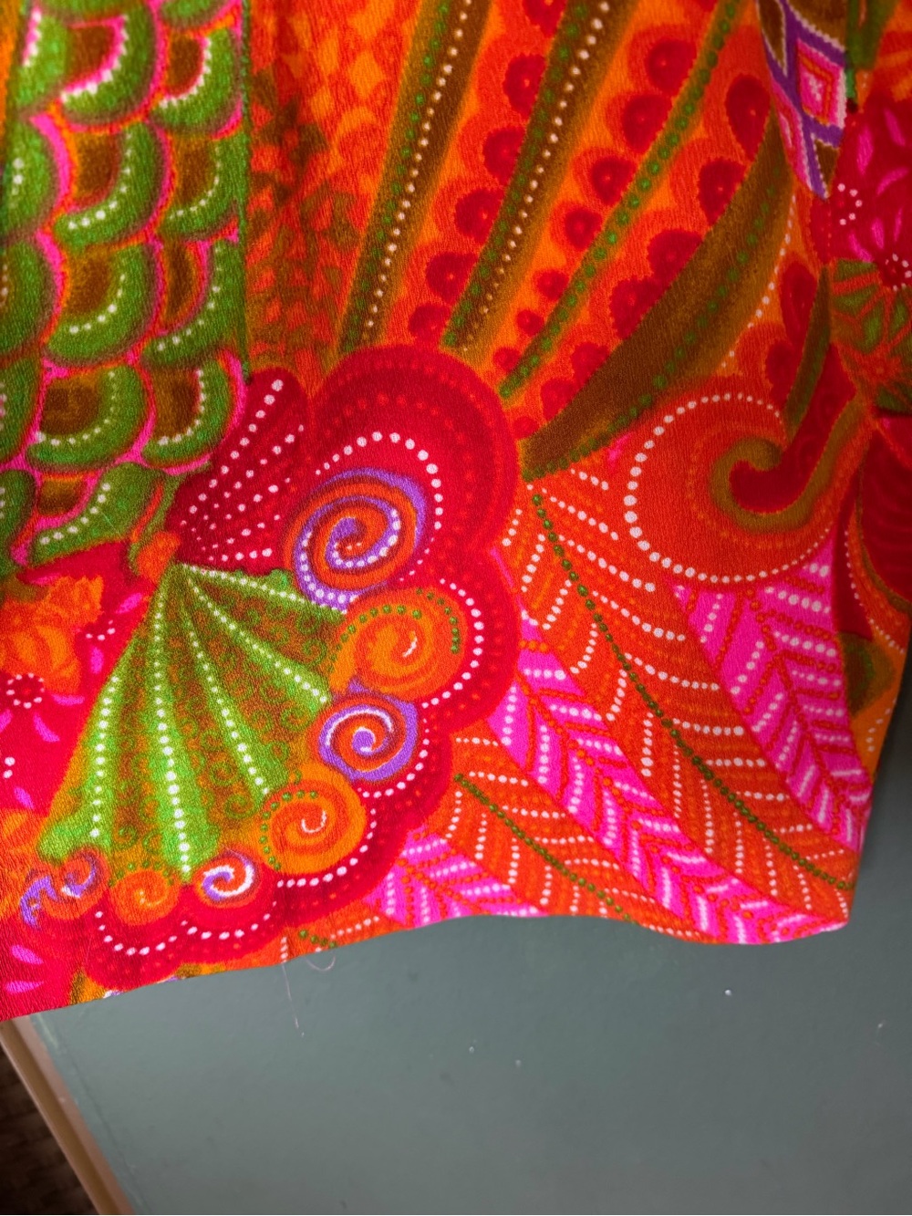 Vintage 1970s Psychedelic Print Wide Leg Jumpsuit - Picture 8 of 15